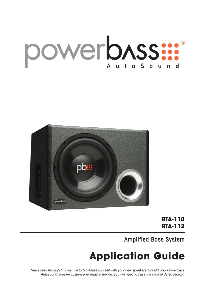 Página 1 del manual Manual de usuario PowerBass RTA-110