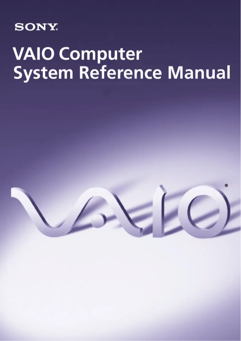 Página nº 1 - Manual de usuario Sony Vaio PCV-RX740