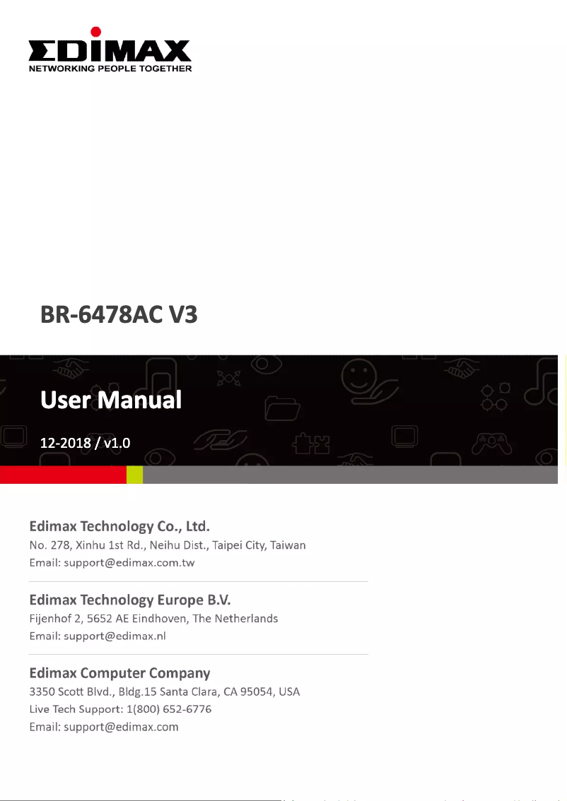 Imagen de la primera página del manual del dispositivo BR-6478AC V3