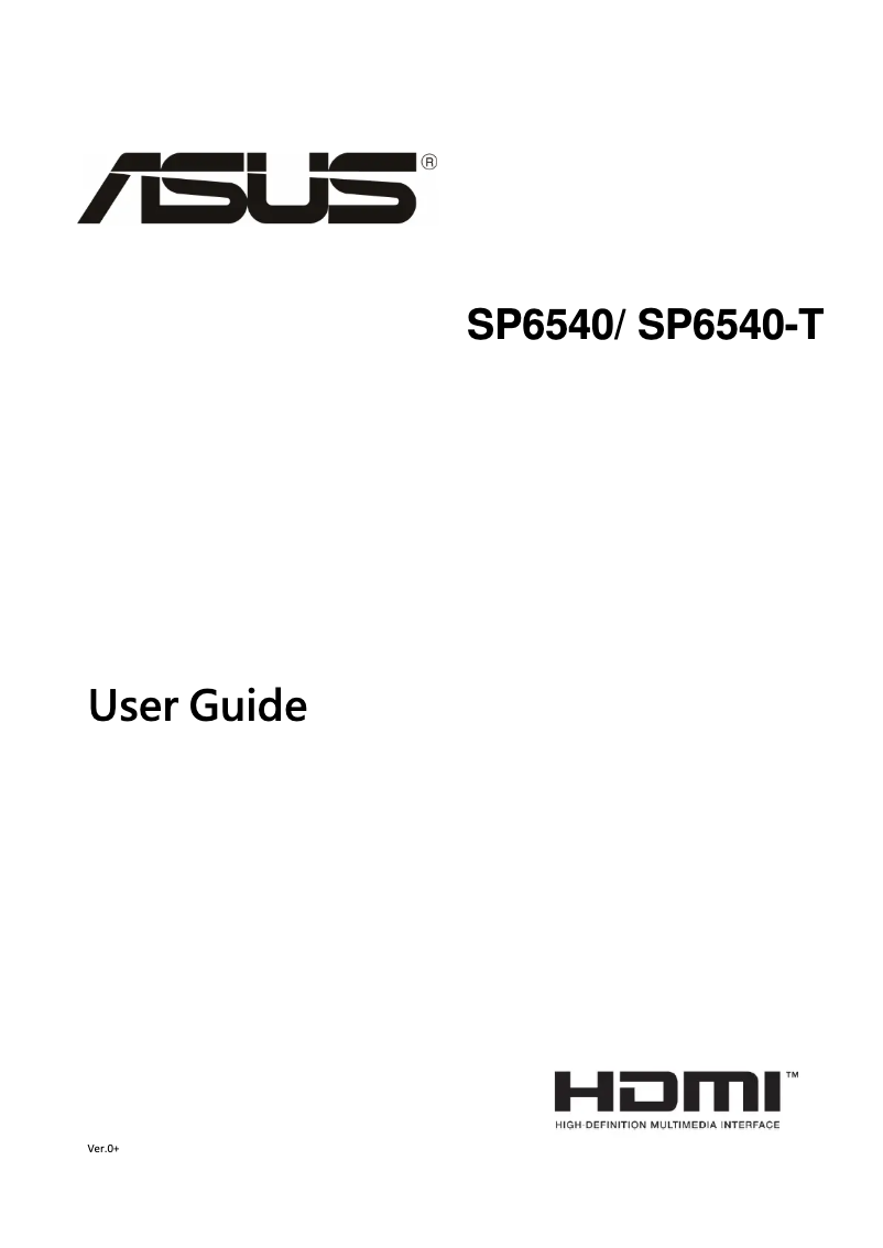 Imagen de la primera página del manual del dispositivo SP6540-T