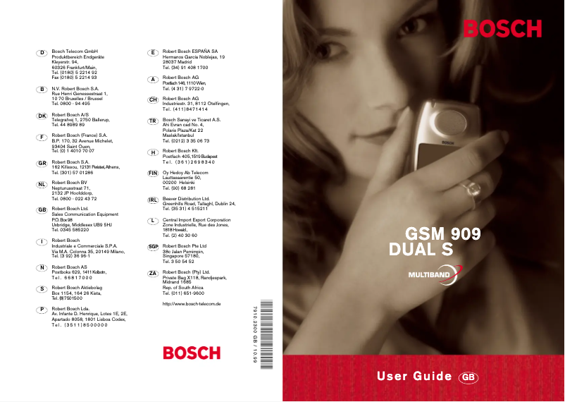 Imagen de la primera página del manual del dispositivo MCOM909S