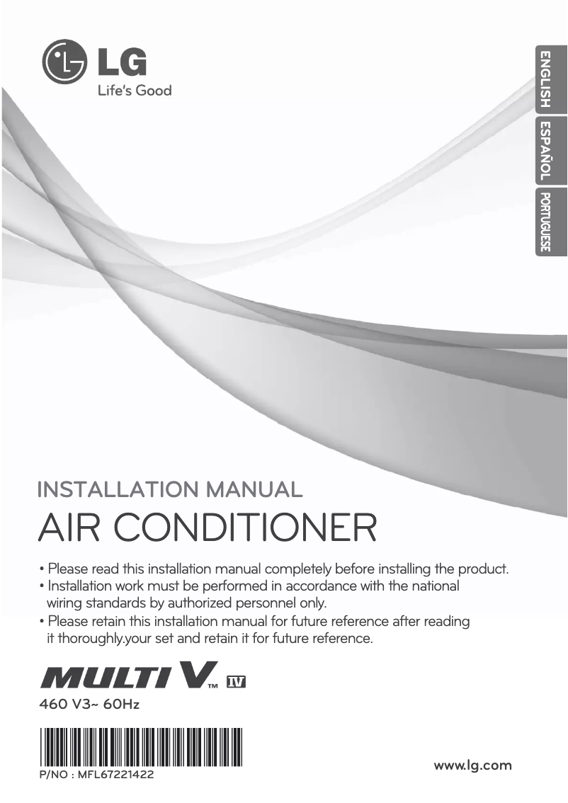 Imagen de la primera página del manual del dispositivo ARUV140DTS4