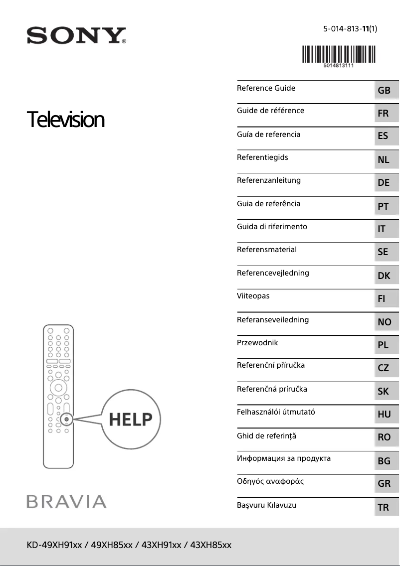 Imagen de la primera página del manual del dispositivo KD-49XH8505
