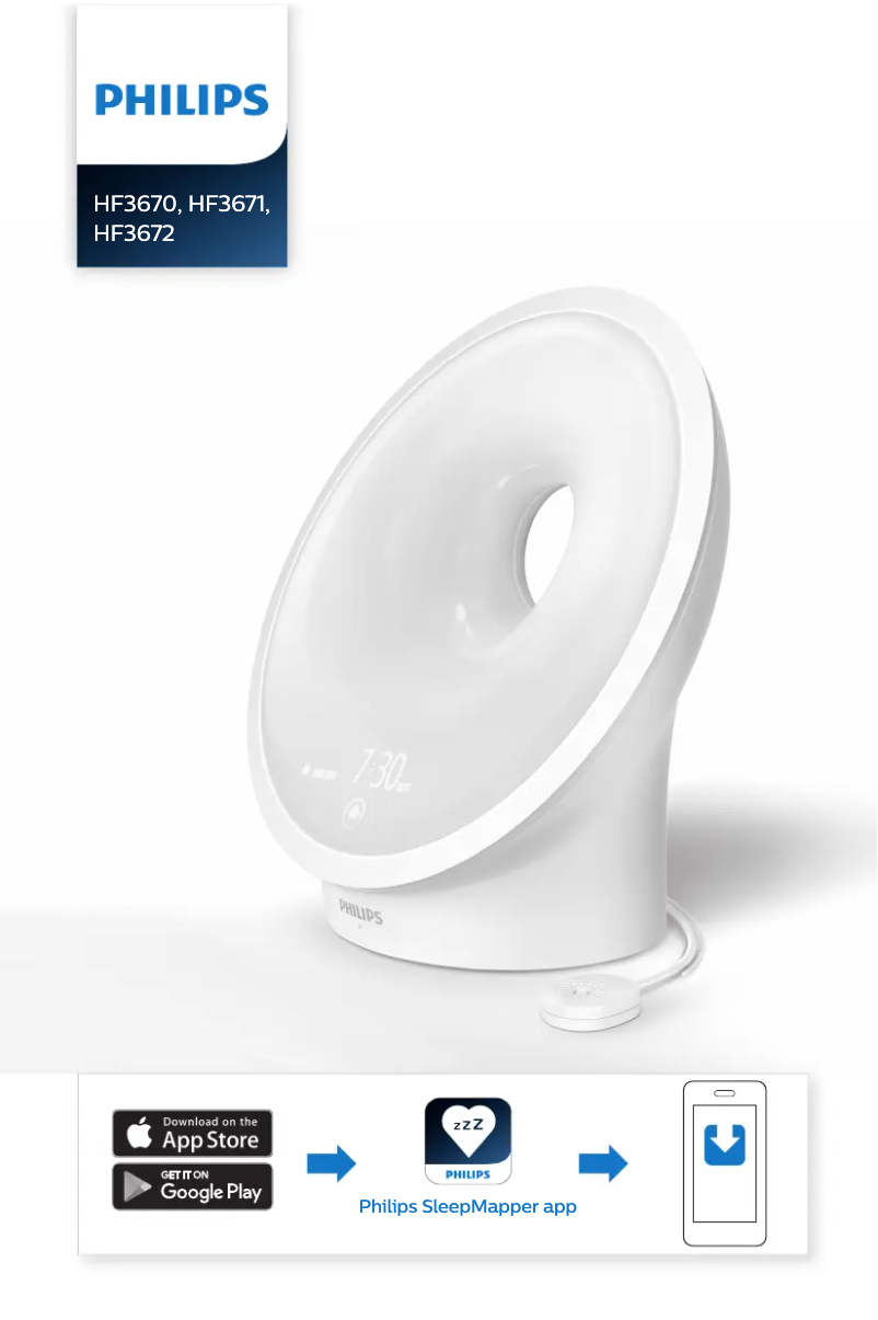 Imagen de la primera página del manual del dispositivo Wake-up Light HF3670