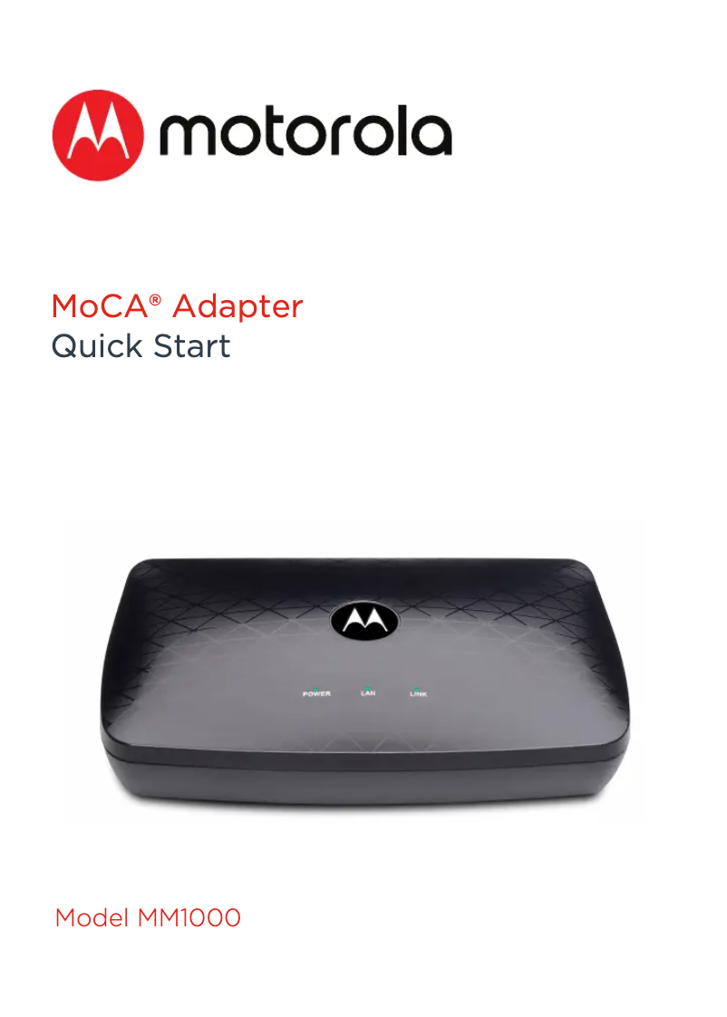 Imagen de la primera página del manual del dispositivo MoCA MM1000