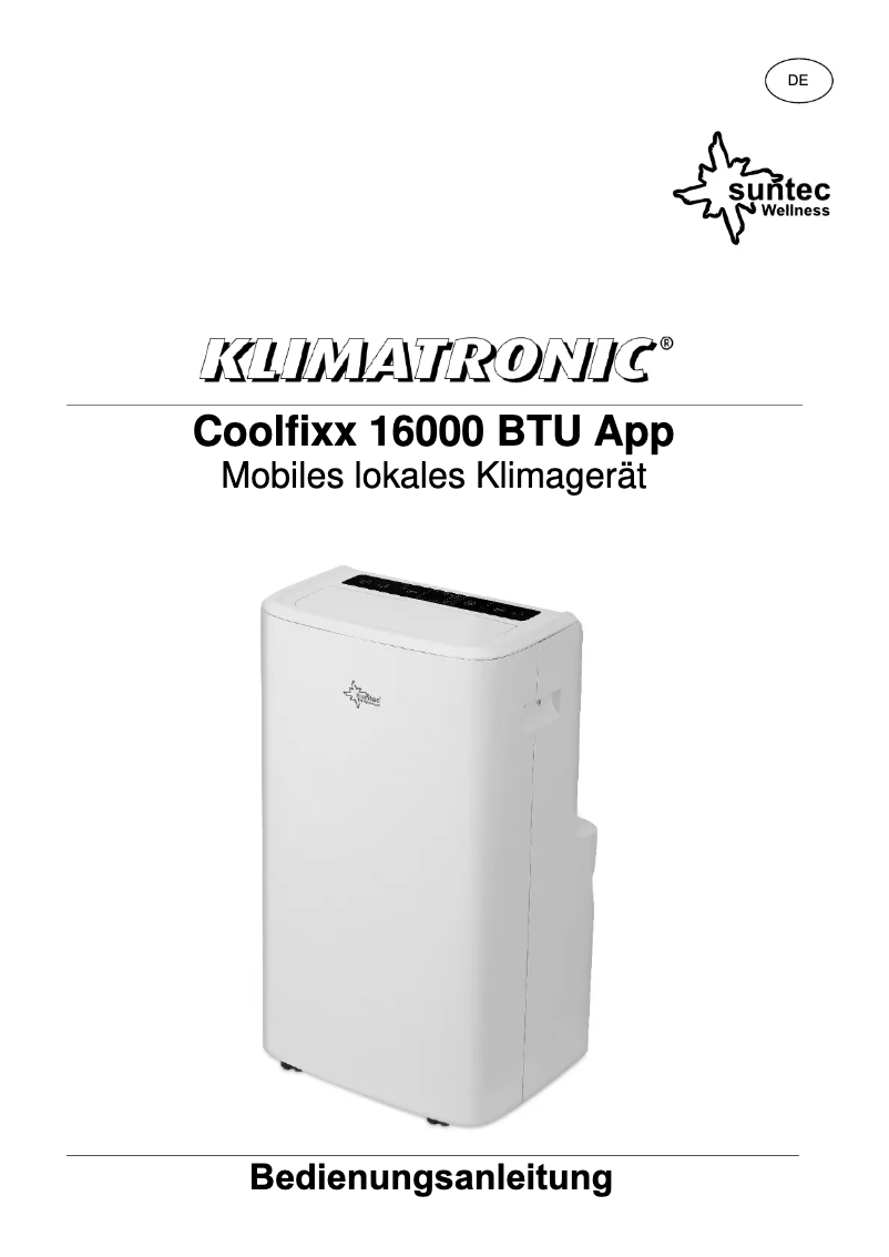Imagen de la primera página del manual del dispositivo Coolfixx 16000 BTU App