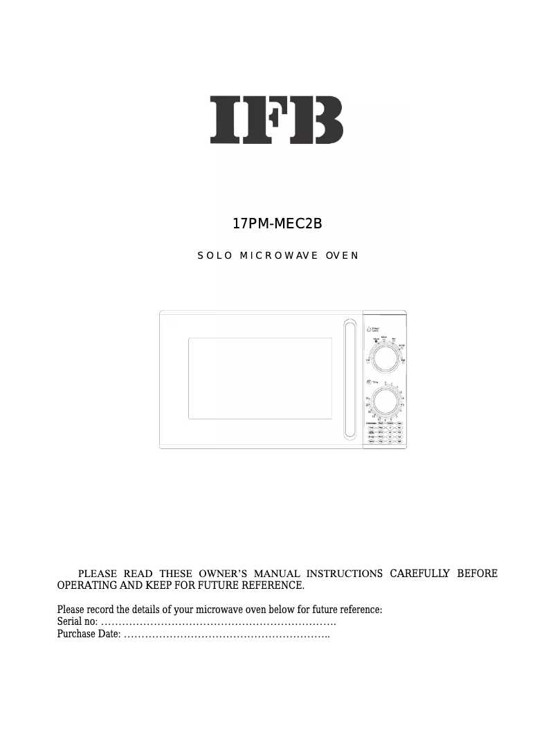 Imagen de la primera página del manual del dispositivo 17PM-MEC2B