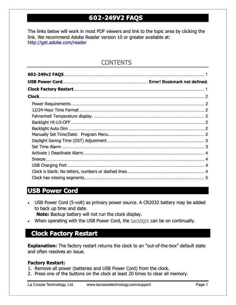 Página nº 1 - Preguntas frecuentes La Crosse Technology 602-247V2