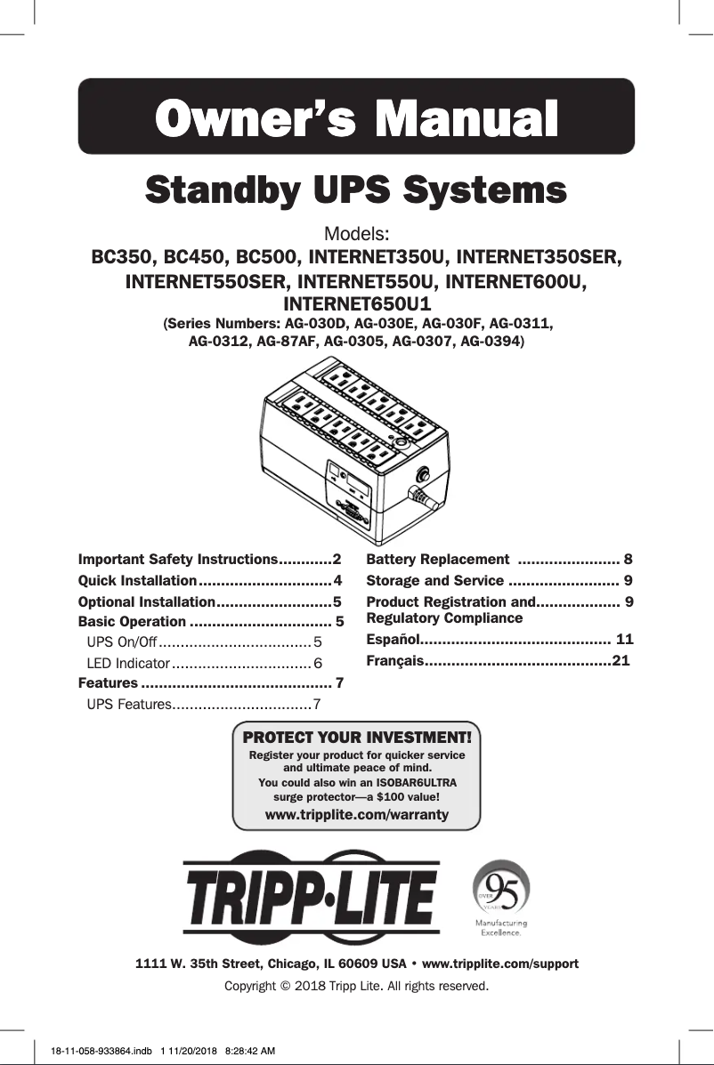 Imagen de la primera página del manual del dispositivo Internet350U