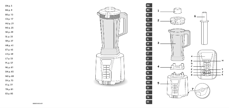 Página 1 del manual Manual de usuario Tefal Ultrablend+ BL936E