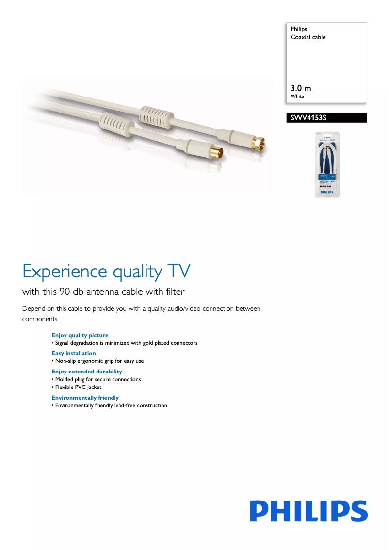 Imagen de la primera página del manual del dispositivo SWV4153S