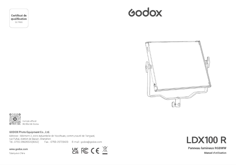 Página 1 del manual Manual de usuario Godox LDX100R