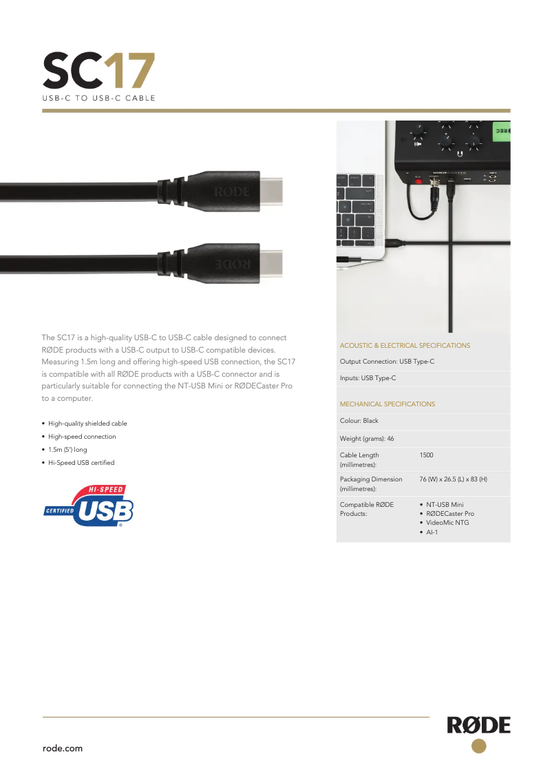 Imagen de la primera página del manual del dispositivo SC17