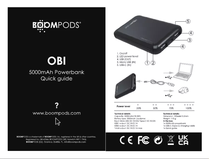 Página nº 1 - Manual de usuario Boompods OBI