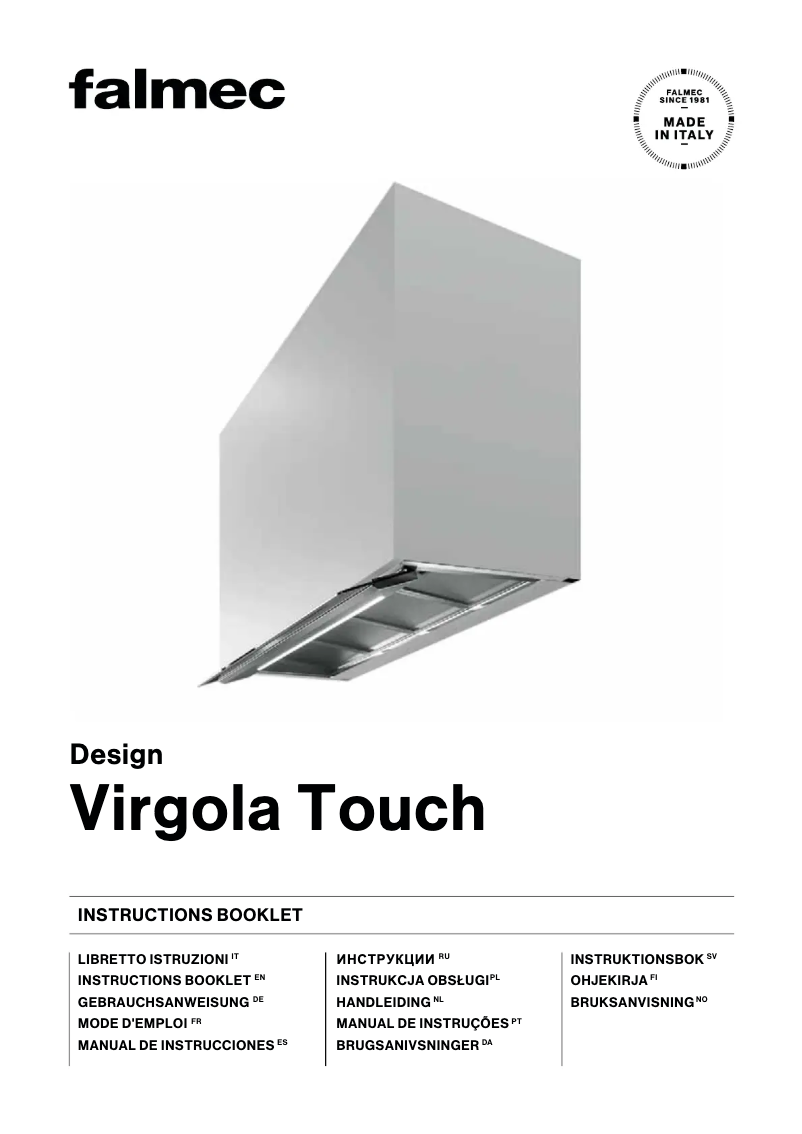 Imagen de la primera página del manual del dispositivo Virgola Touch