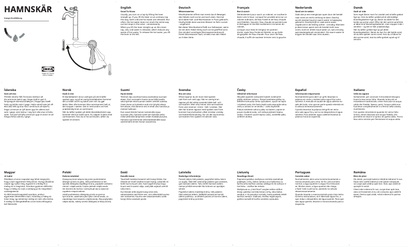 Página 1 del manual Manual de usuario Ikea HAMNSKÄR 005.326.97