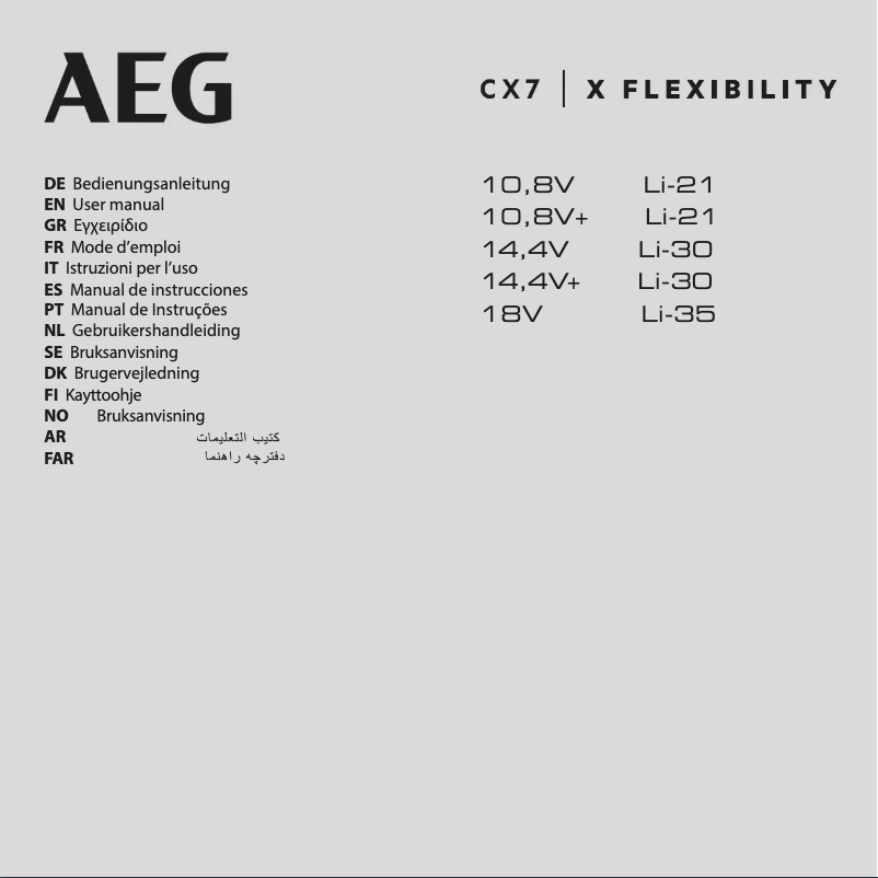 Imagen de la primera página del manual del dispositivo CX7-21EB