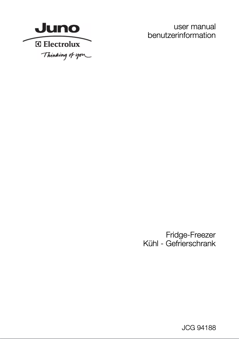 Página 1 del manual Manual de usuario Juno Electrolux JCG94188