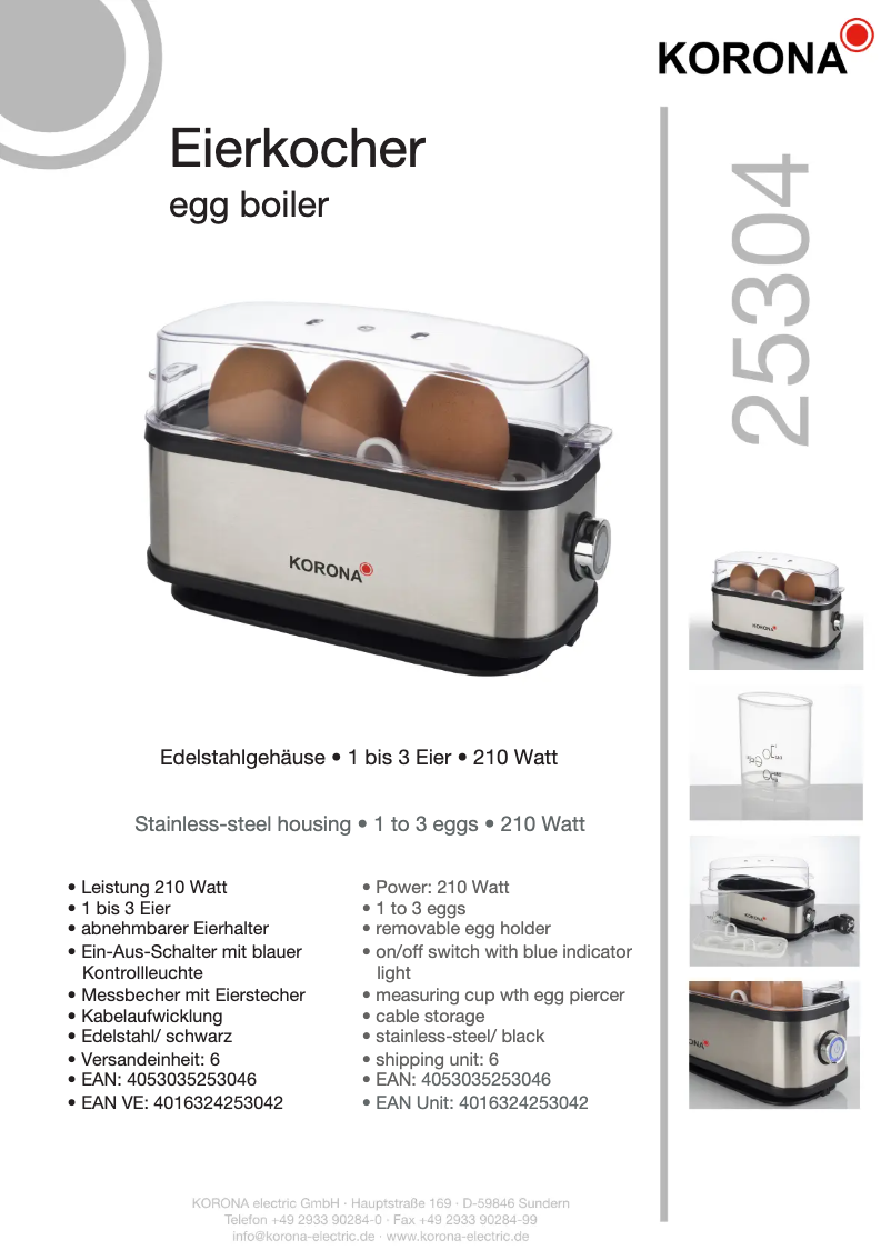 Página nº 1 - Ficha técnica Korona 25304