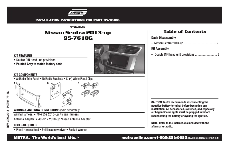 Imagen de la primera página del manual del dispositivo 95-7618G