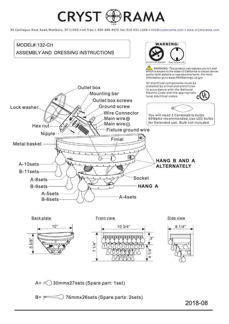 Imagen de la primera página del manual del dispositivo Calypso 132-CH