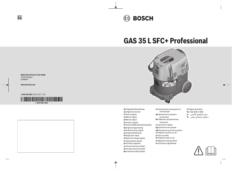 Imagen de la primera página del manual del dispositivo GAS 35 L SFC+