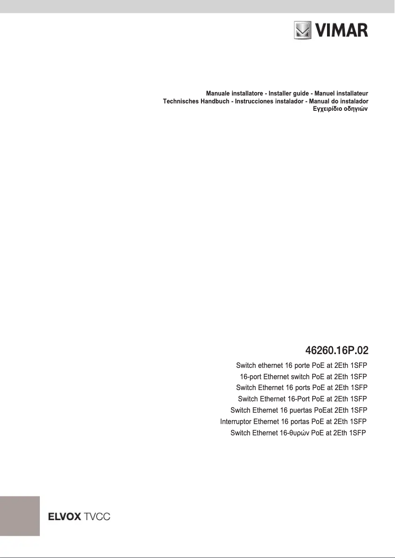 Página nº 1 - Manual de usuario Vimar ELVOX 46260.16P.02