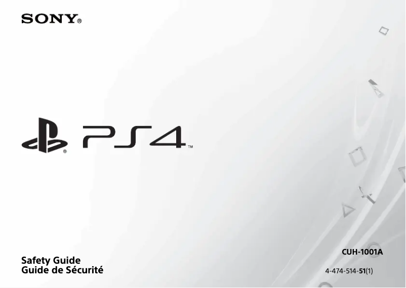 Página 1 del manual Manual de usuario Sony PlayStation 4