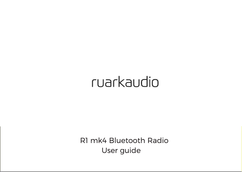 Página nº 1 - Manual de usuario Ruark Audio R1 MK4
