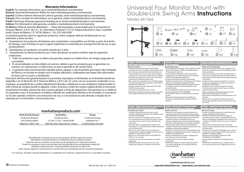 Imagen de la primera página del manual del dispositivo 461566