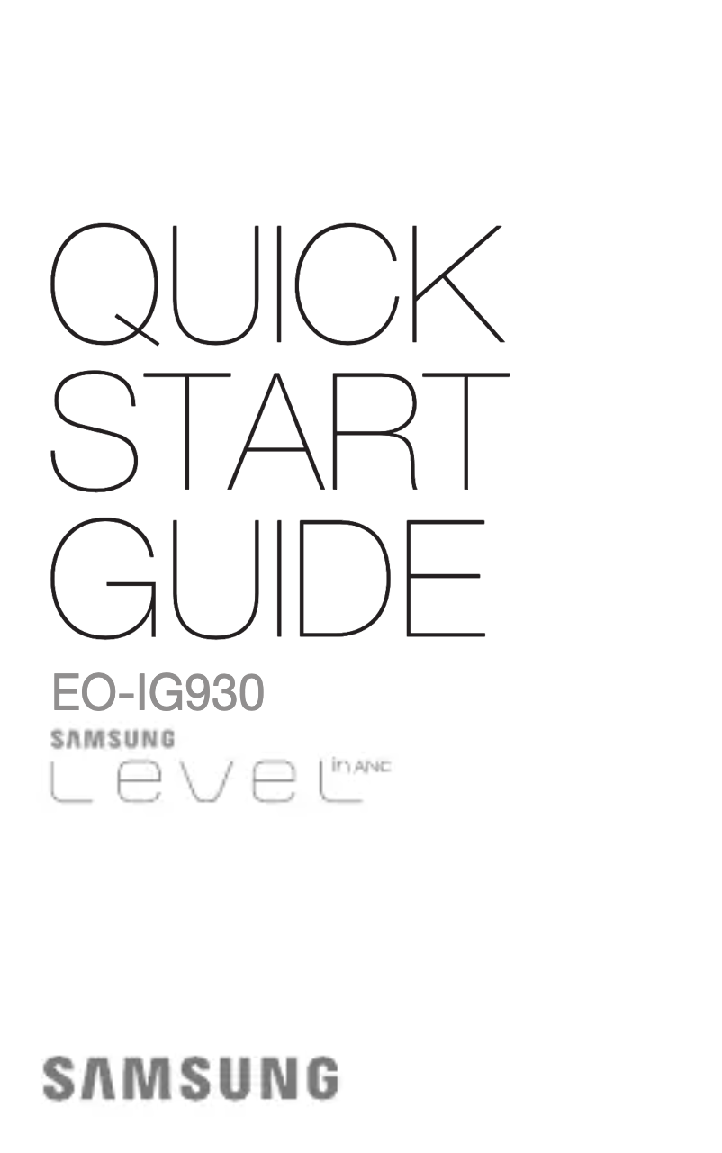 Página 1 del manual Manual de usuario Samsung Level In ANC