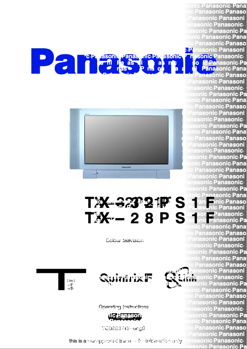 Imagen de la primera página del manual del dispositivo TX-32PS1F