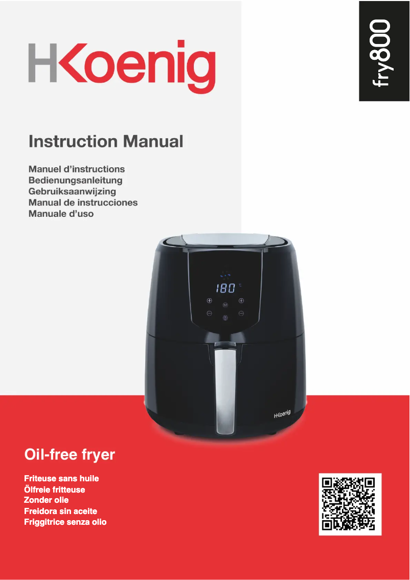 Imagen de la primera página del manual del dispositivo FRY800