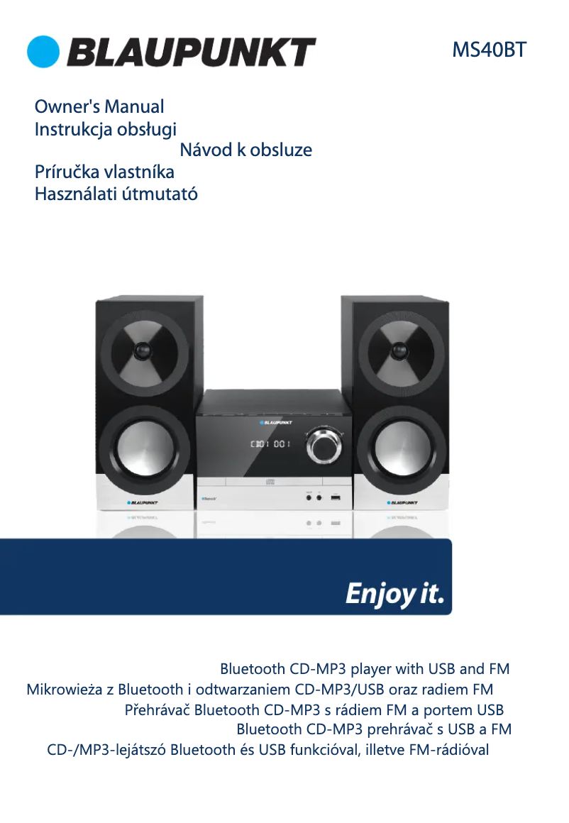 Imagen de la primera página del manual del dispositivo MS40BT