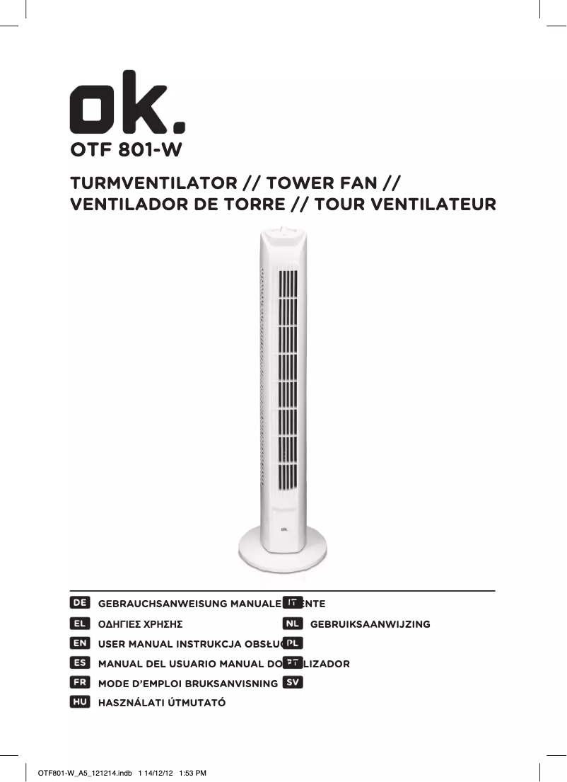Página 1 del manual Manual de usuario OK OTF 801