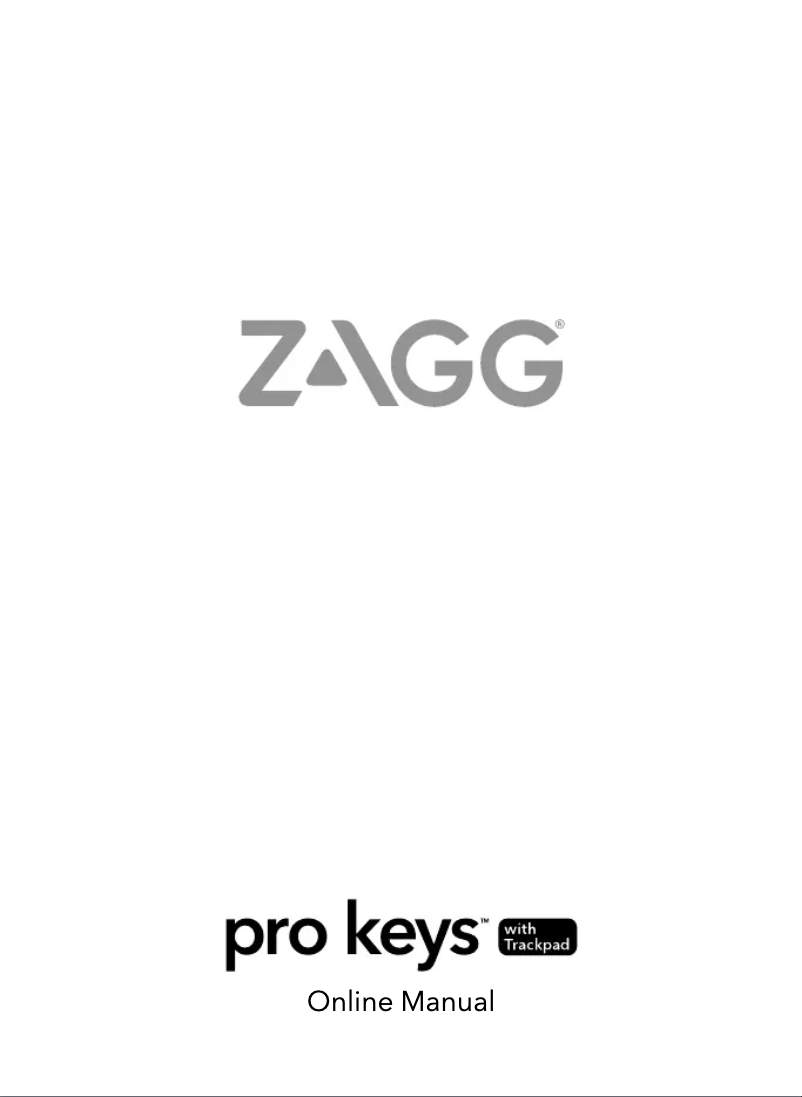 Página nº 1 - Manual de usuario Zagg Pro Keys