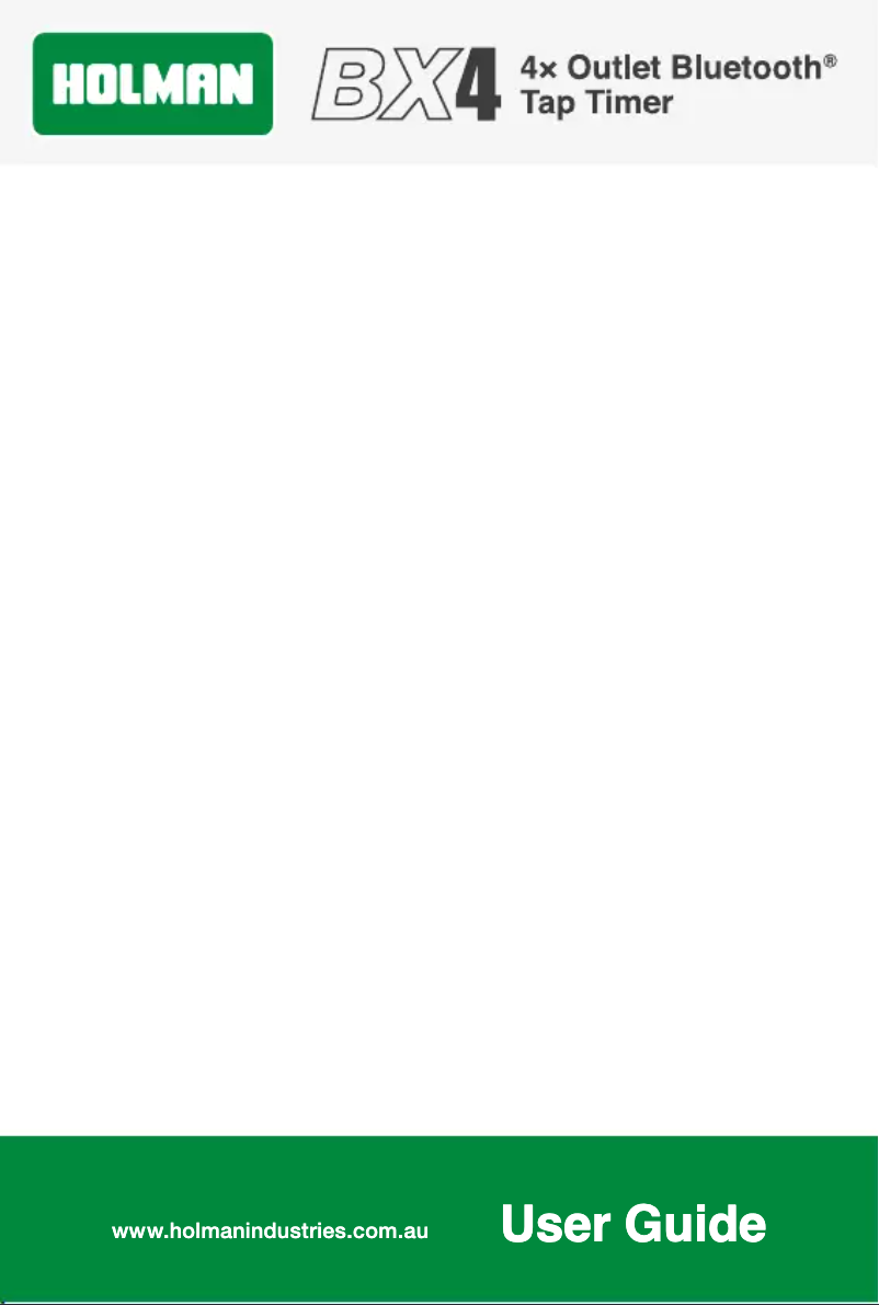 Página nº 1 - Manual de usuario Holman BX4