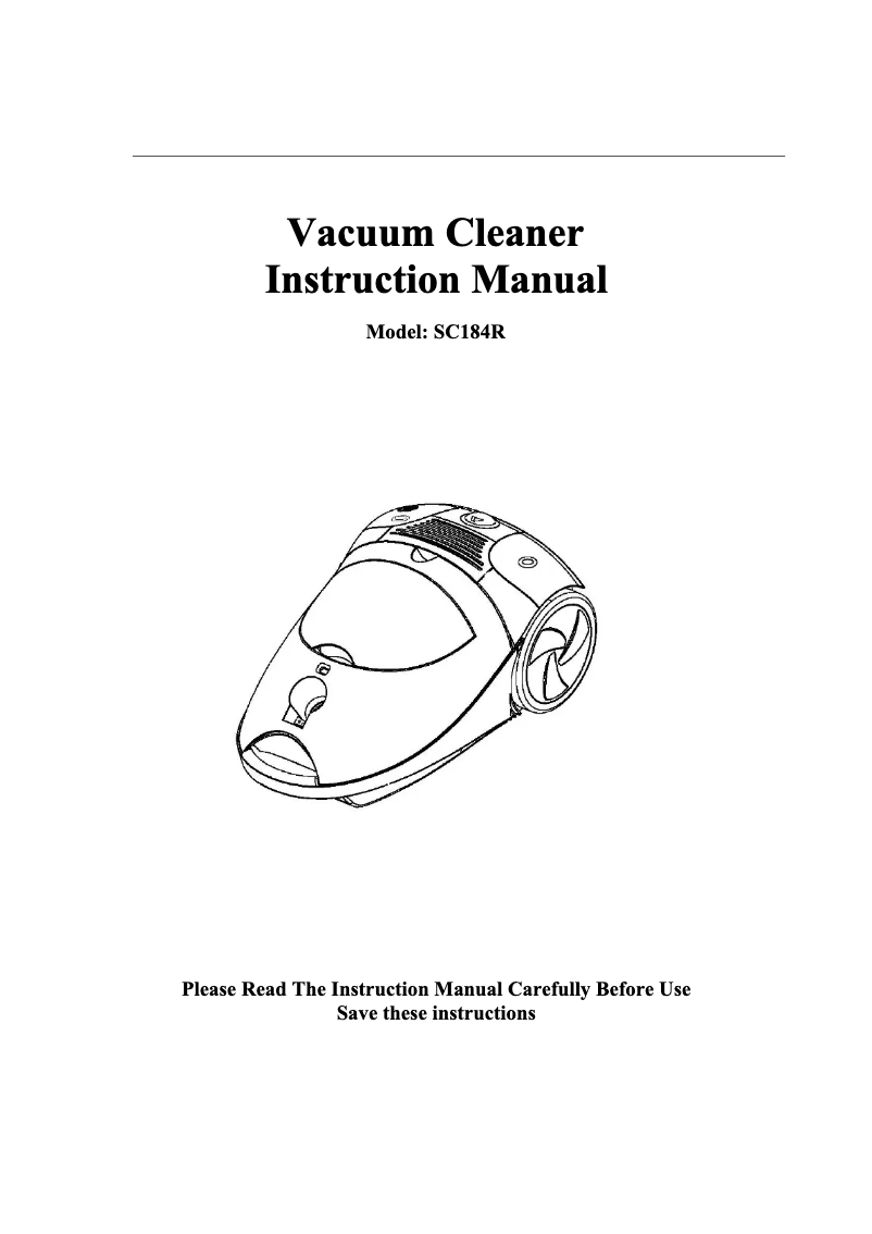 Imagen de la primera página del manual del dispositivo SC-184R