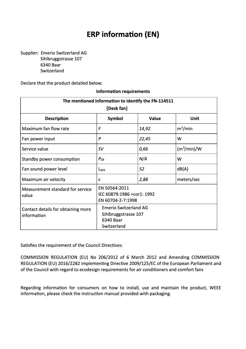 Imagen de la primera página del manual del dispositivo FN-114511