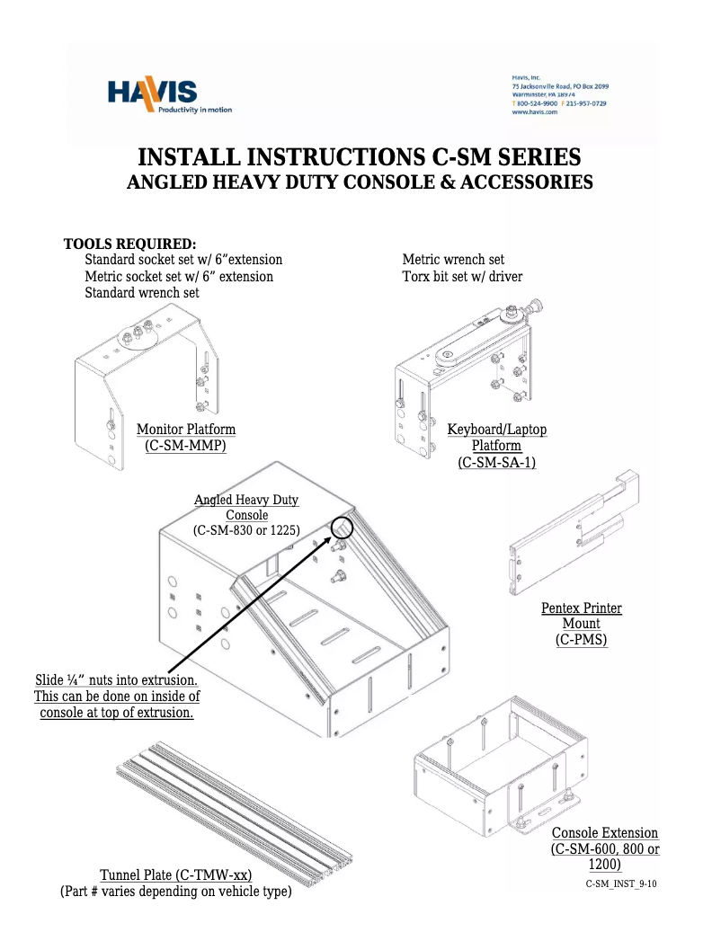 Imagen de la primera página del manual del dispositivo C-SM-SA