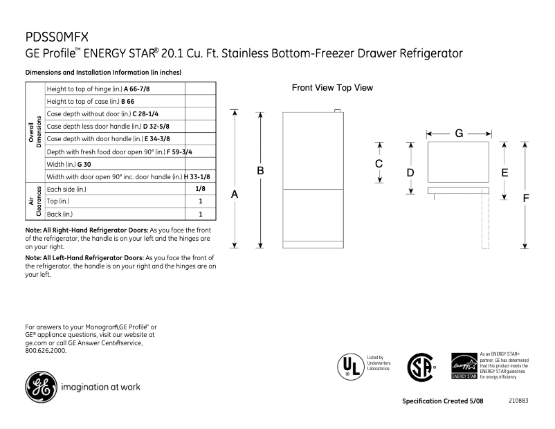 Imagen de la primera página del manual del dispositivo Profile PDSS0MFXLSS