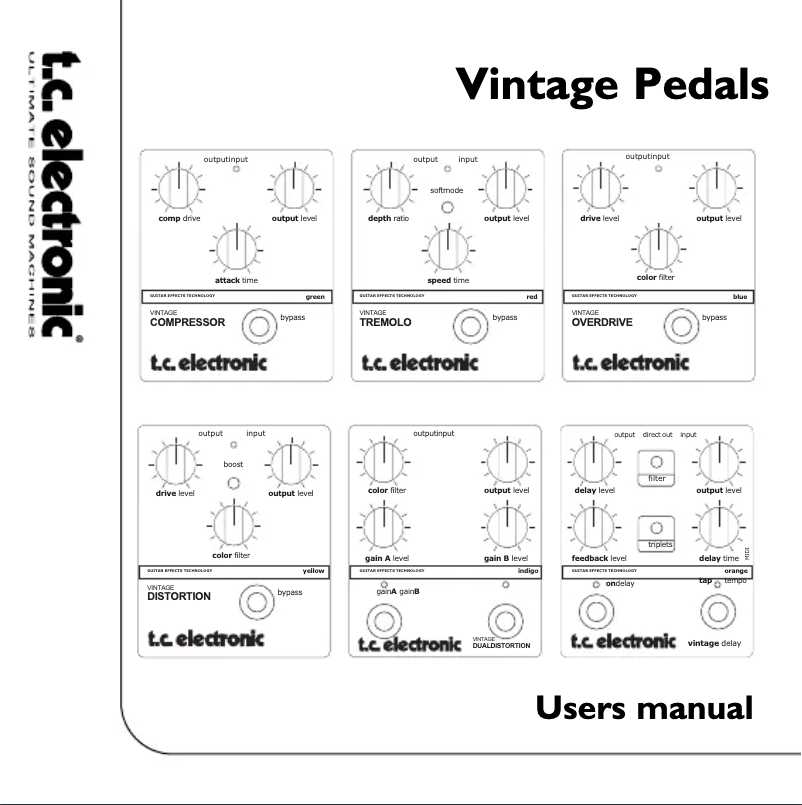 Página 1 del manual Manual de usuario TC Electronic Vintage Tremolo