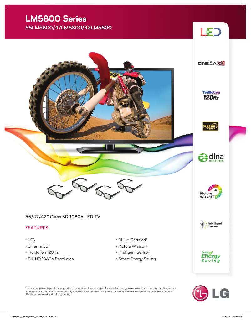 Página nº 1 - Ficha técnica LG 47LM5800