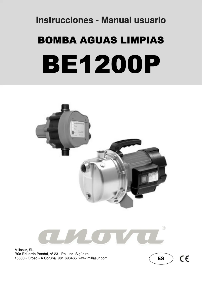 Imagen de la primera página del manual del dispositivo BE1200P
