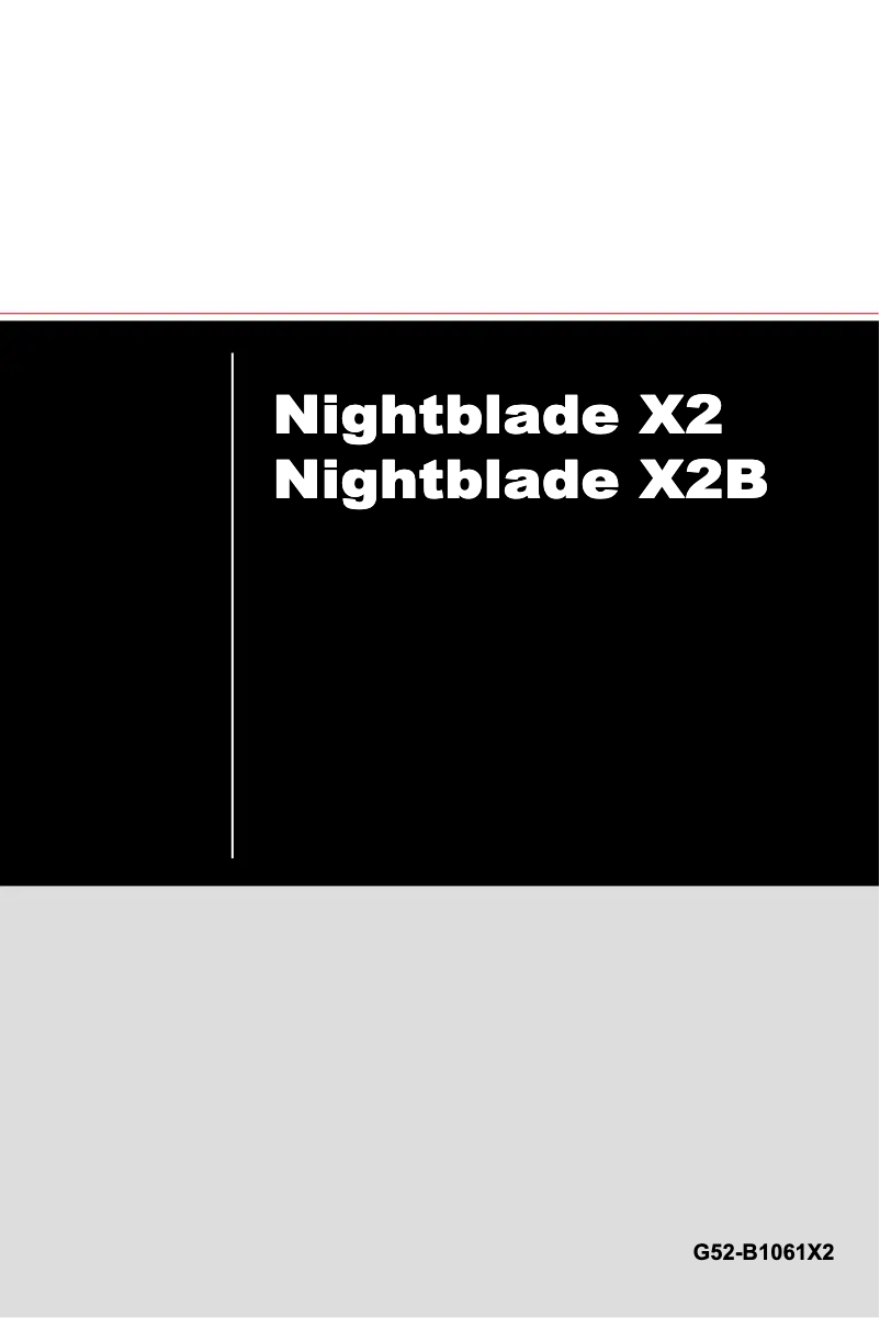 Imagen de la primera página del manual del dispositivo Nightblade X2B-045TW