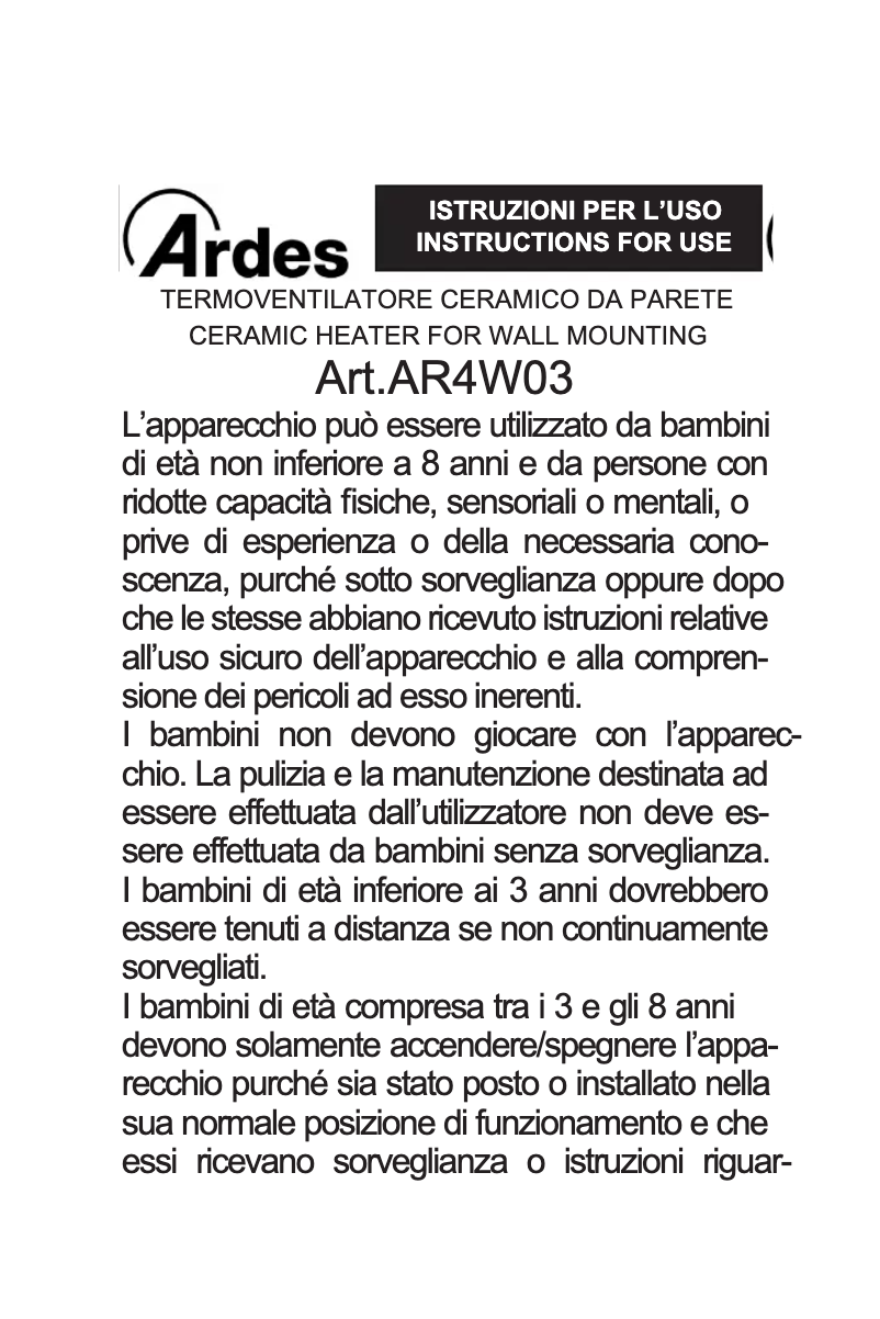 Imagen de la primera página del manual del dispositivo Pareto Mini