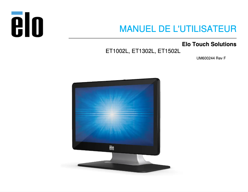 Página 1 del manual Manual de usuario Elo 1302L