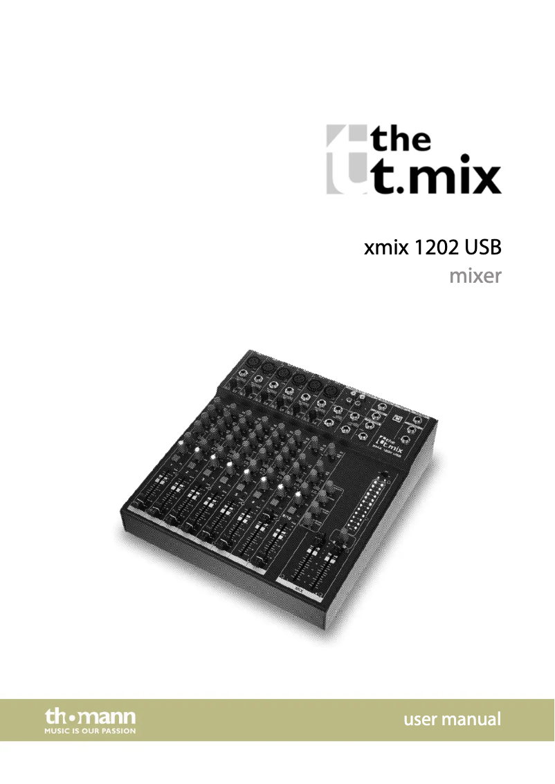 Página nº 1 - Manual de usuario the t.mix xmix 1202 USB