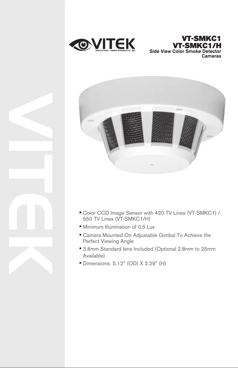 Imagen de la primera página del manual del dispositivo VT-SMKC1/H