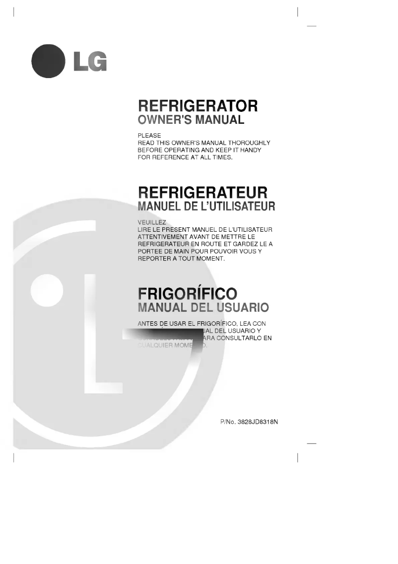 Imagen de la primera página del manual del dispositivo GR-131SLU